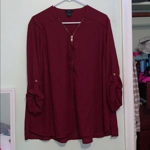 Women’s Half Zip Blouse